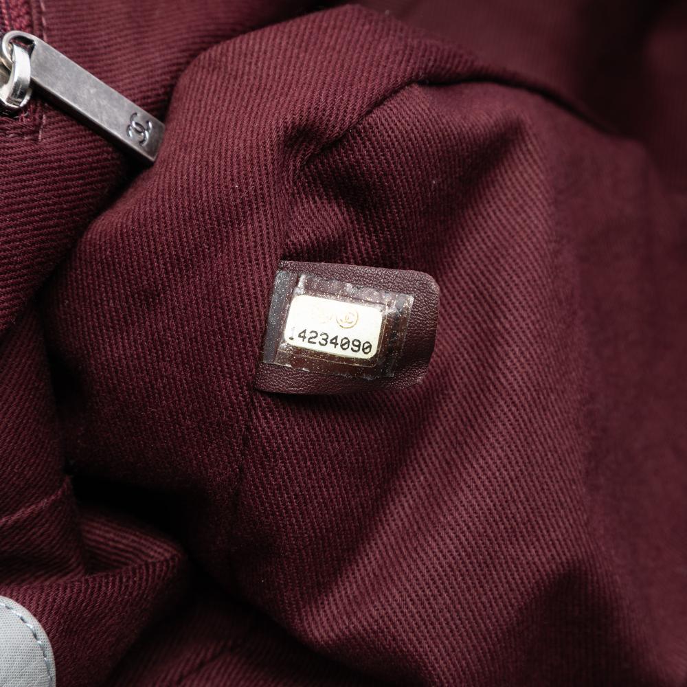 Chanel B Chanel Gray Light Gray Calf Leather Jumbo Iridescent skin In The Mix Flap Italy