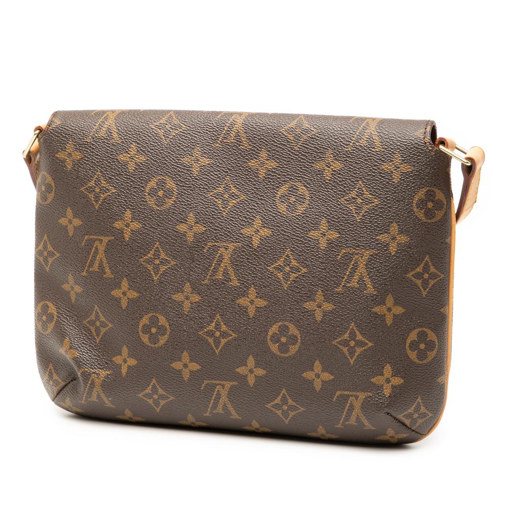 Louis Vuitton B Louis Vuitton Brown Monogram Canvas Fabric Monogram Musette Tango Short Strap France