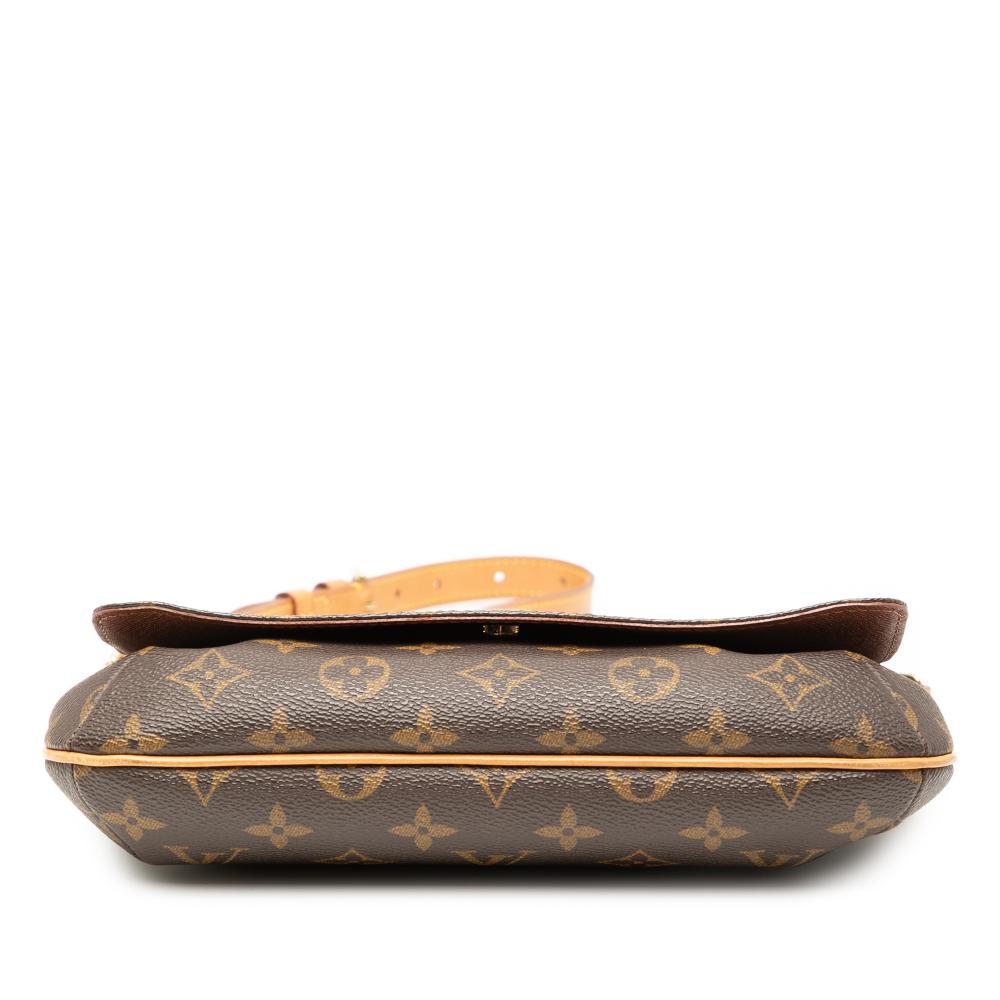 Louis Vuitton B Louis Vuitton Brown Monogram Canvas Fabric Monogram Musette Tango Short Strap France