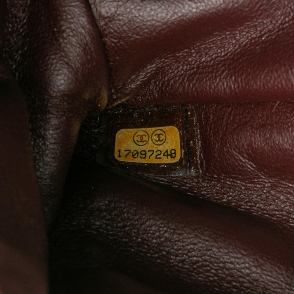 Chanel B Chanel Black Lambskin Leather Leather Large CC Quilted Lambskin and Shearling Single Flap Italy