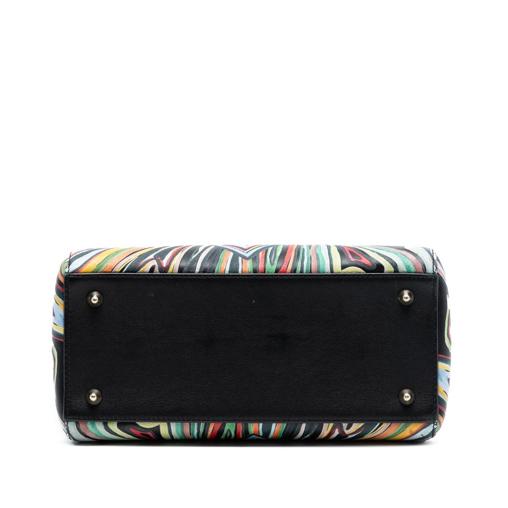 Christian Dior B Dior Black with Multi Calf Leather Limited Edition DiorAmour Medium skin Lady Dior Italy