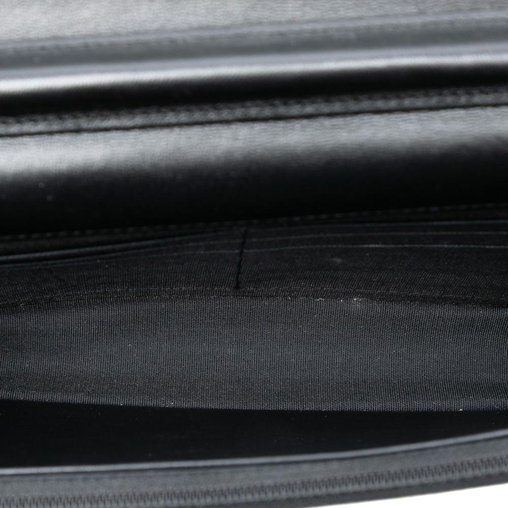 Chanel AB Chanel Black Lambskin Leather Leather Quilted Lambskin Boy Wallet On Chain Italy