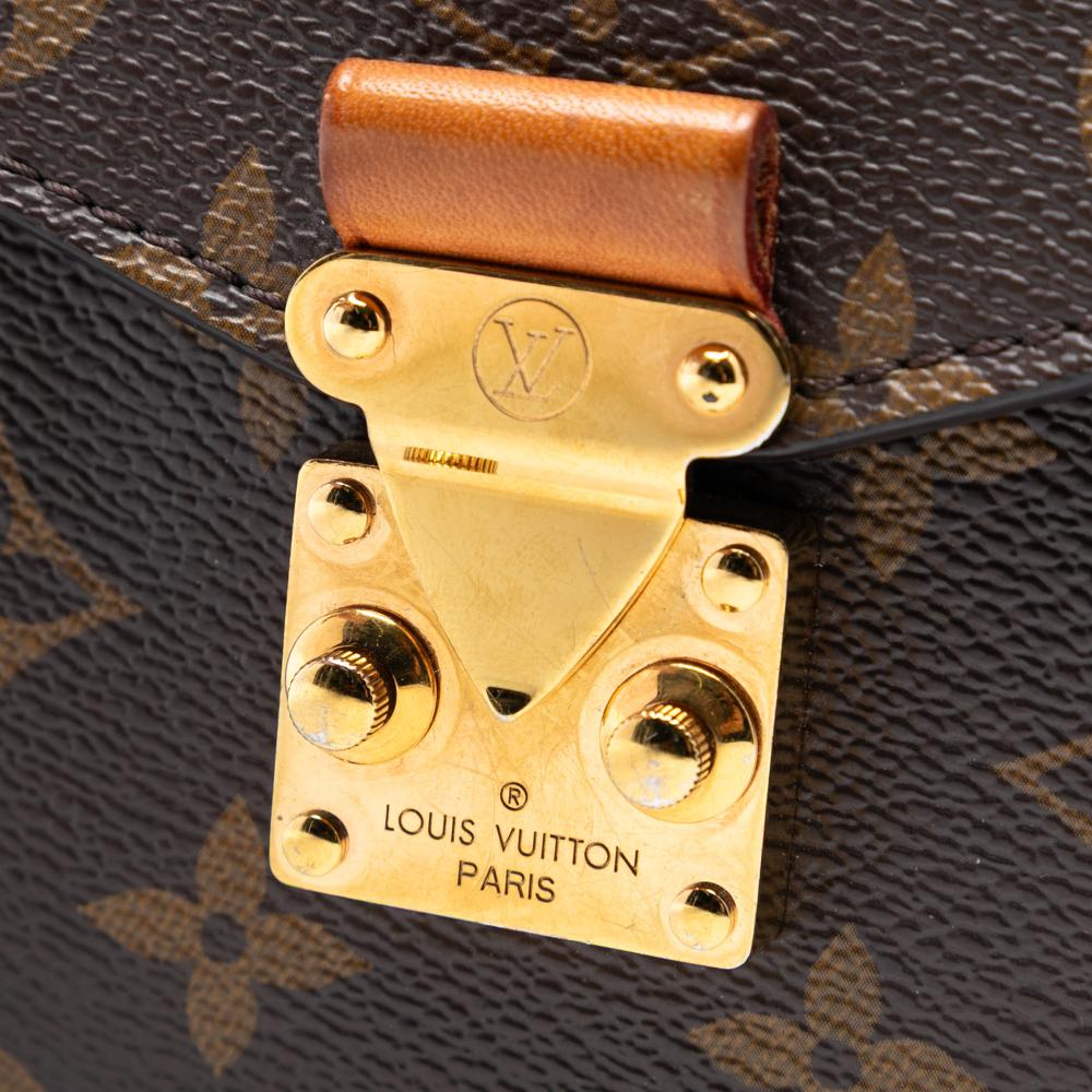 Louis Vuitton B Louis Vuitton Brown Monogram Canvas Fabric Monogram Pochette Metis France