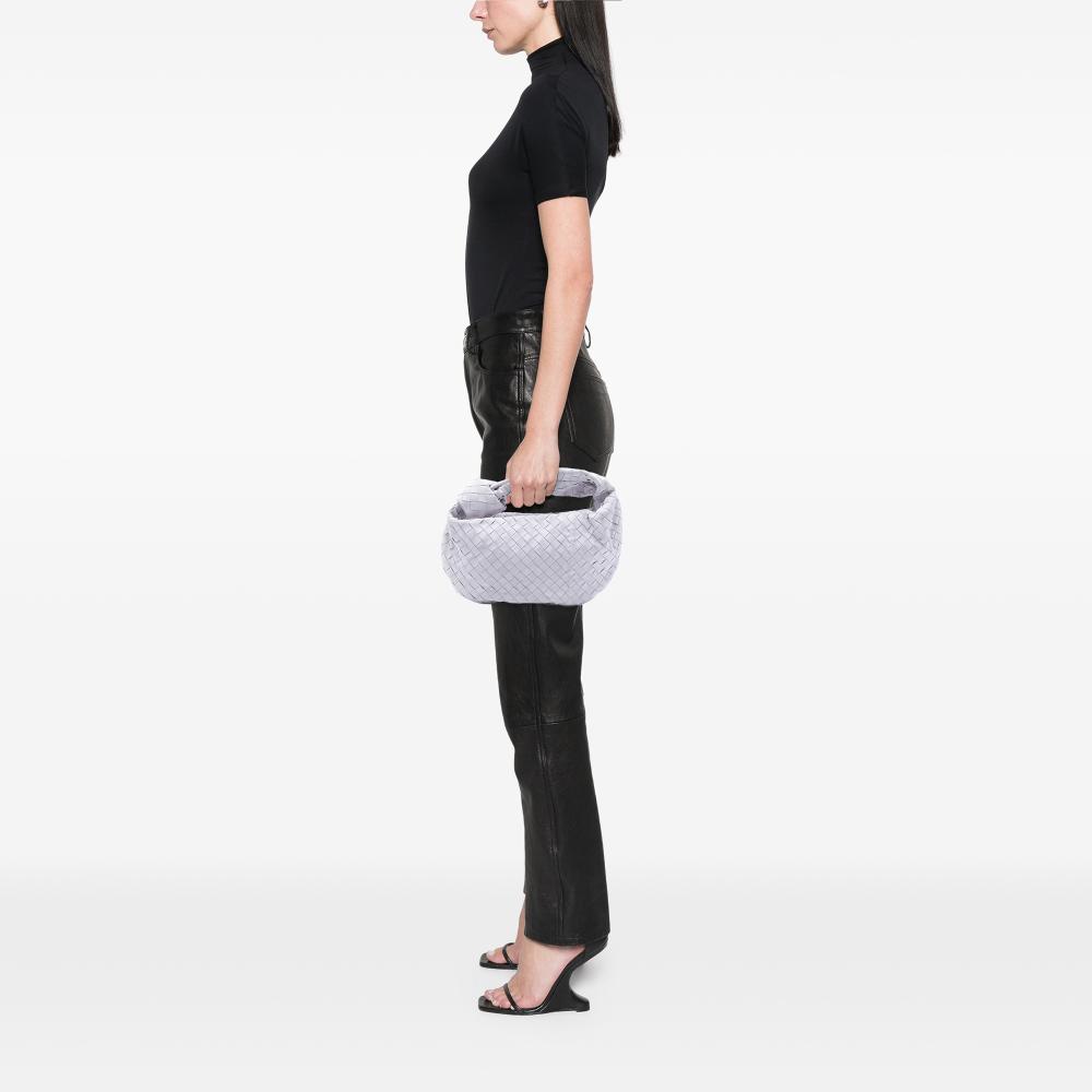 Bottega Veneta B Bottega Veneta Purple Light Purple Suede Leather Teen Intrecciato Jodie Italy