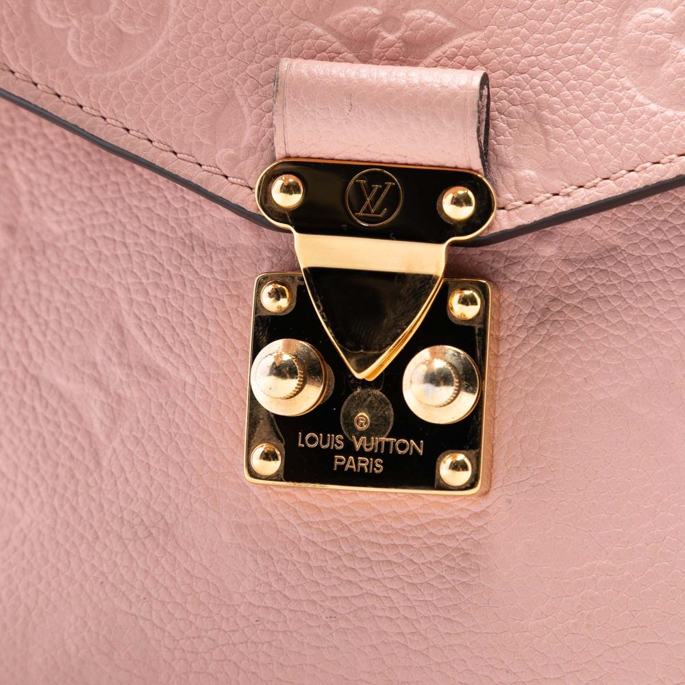 Louis Vuitton B Louis Vuitton Pink Monogram Empreinte Leather Pochette Metis France