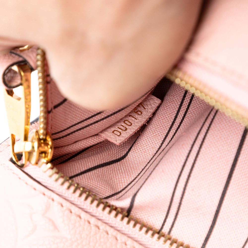 Louis Vuitton B Louis Vuitton Pink Monogram Empreinte Leather Pochette Metis France