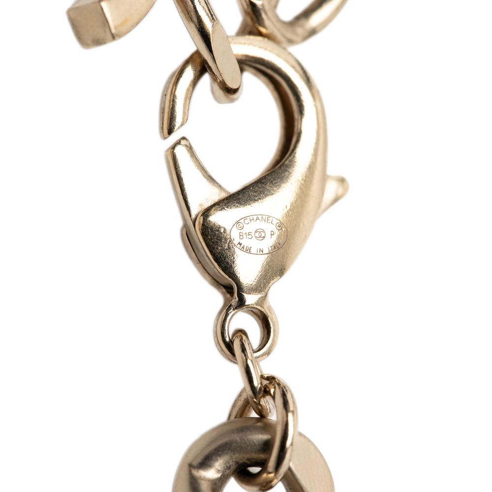 Chanel B Chanel Gold Gold Plated Metal ID Curb Link Chain Necklace Italy