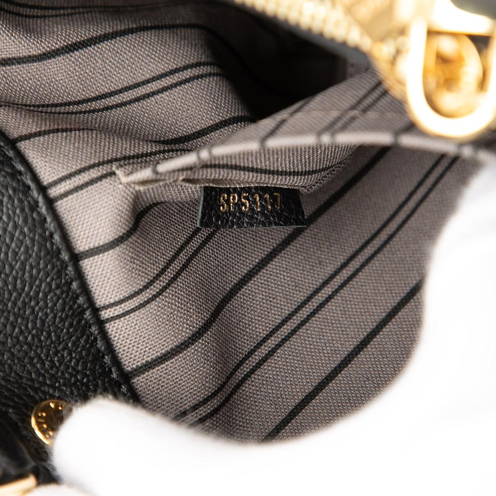 Louis Vuitton AB Louis Vuitton Black Monogram Empreinte Leather Montaigne MM France