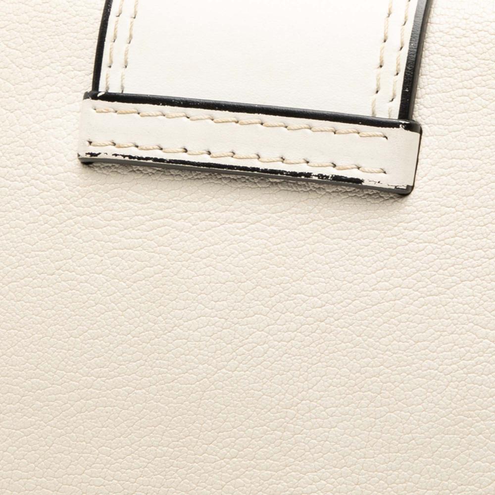 Miu Miu B Miu Miu White Ivory Goatskin Leather Madras Soft Calf Crystal Embellished Crossbody Italy