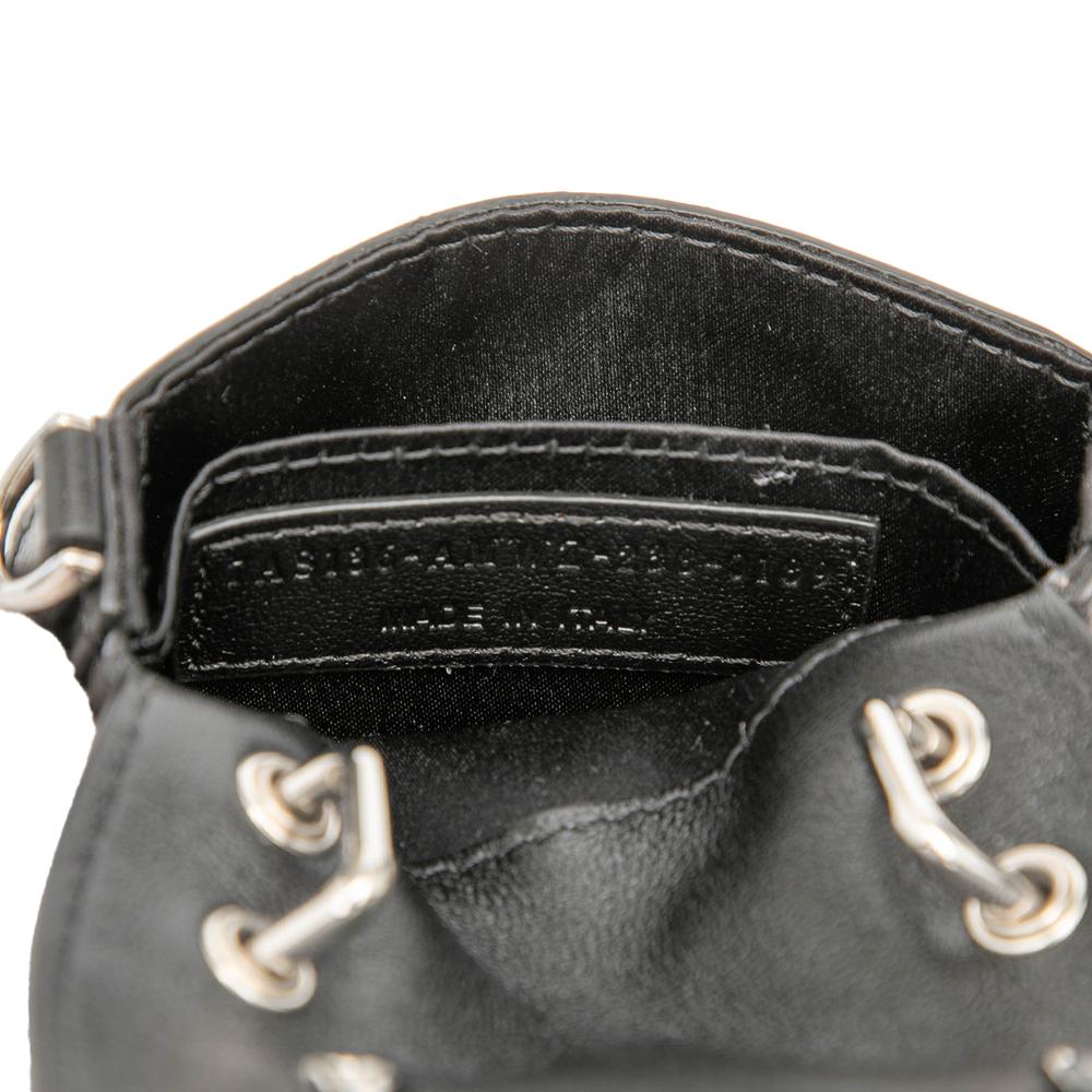 Fendi AB Fendi Black Calf Leather Nano Maxi Handle Baguette Italy