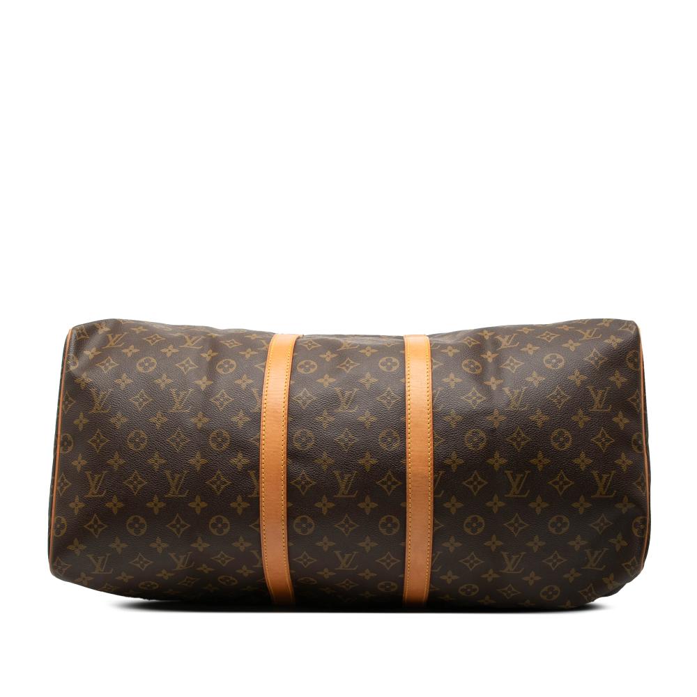 Louis Vuitton B Louis Vuitton Brown Monogram Canvas Fabric Monogram Keepall 55 France