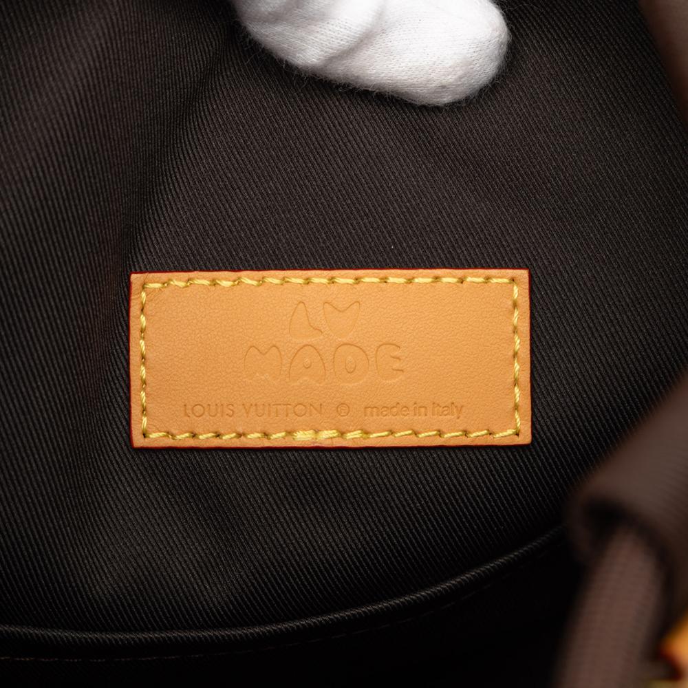 Louis Vuitton AB Louis Vuitton Brown Monogram Canvas Fabric Nigo Monogram Reverse Randonnee Backpack Italy