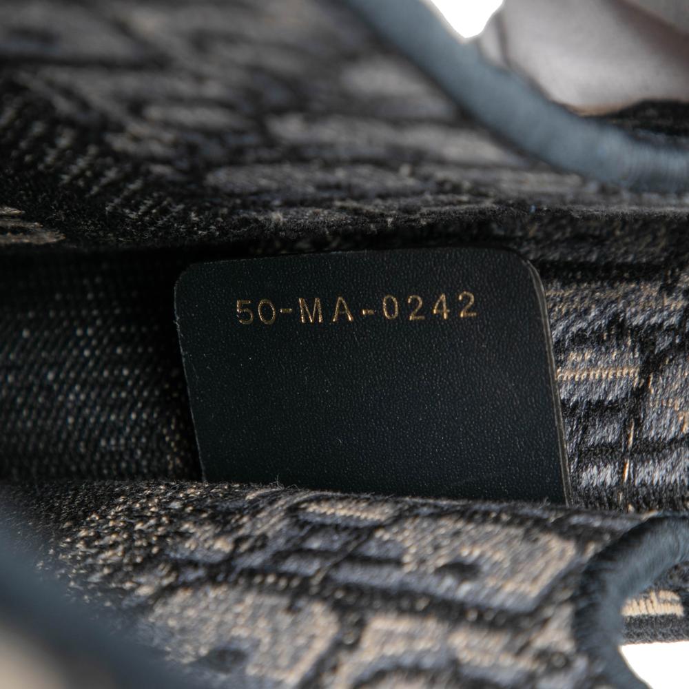 Christian Dior B Dior Blue Navy Canvas Fabric Mini Oblique Book Tote Italy