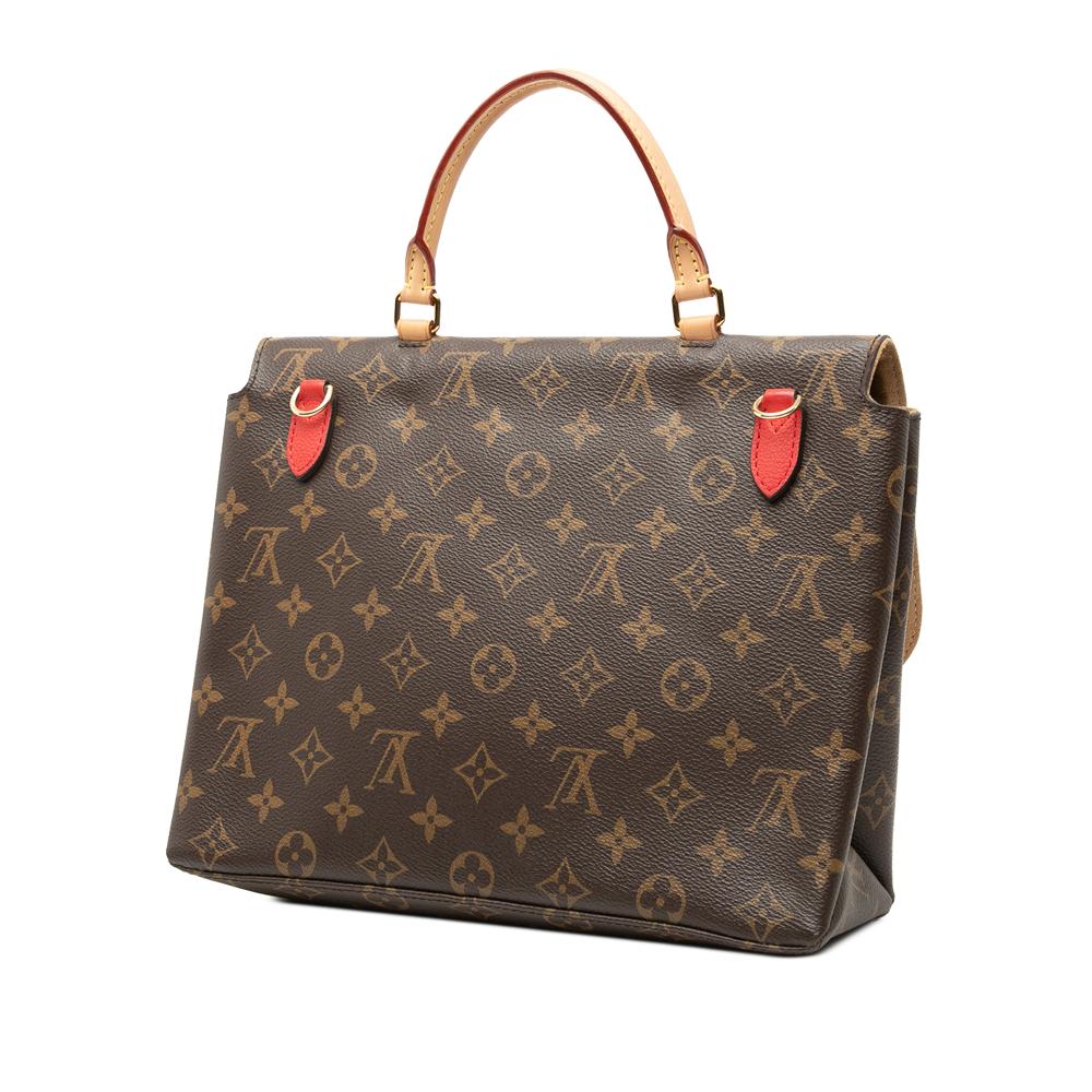 Louis Vuitton B Louis Vuitton Brown with Red Monogram Canvas Fabric Monogram Marignan France