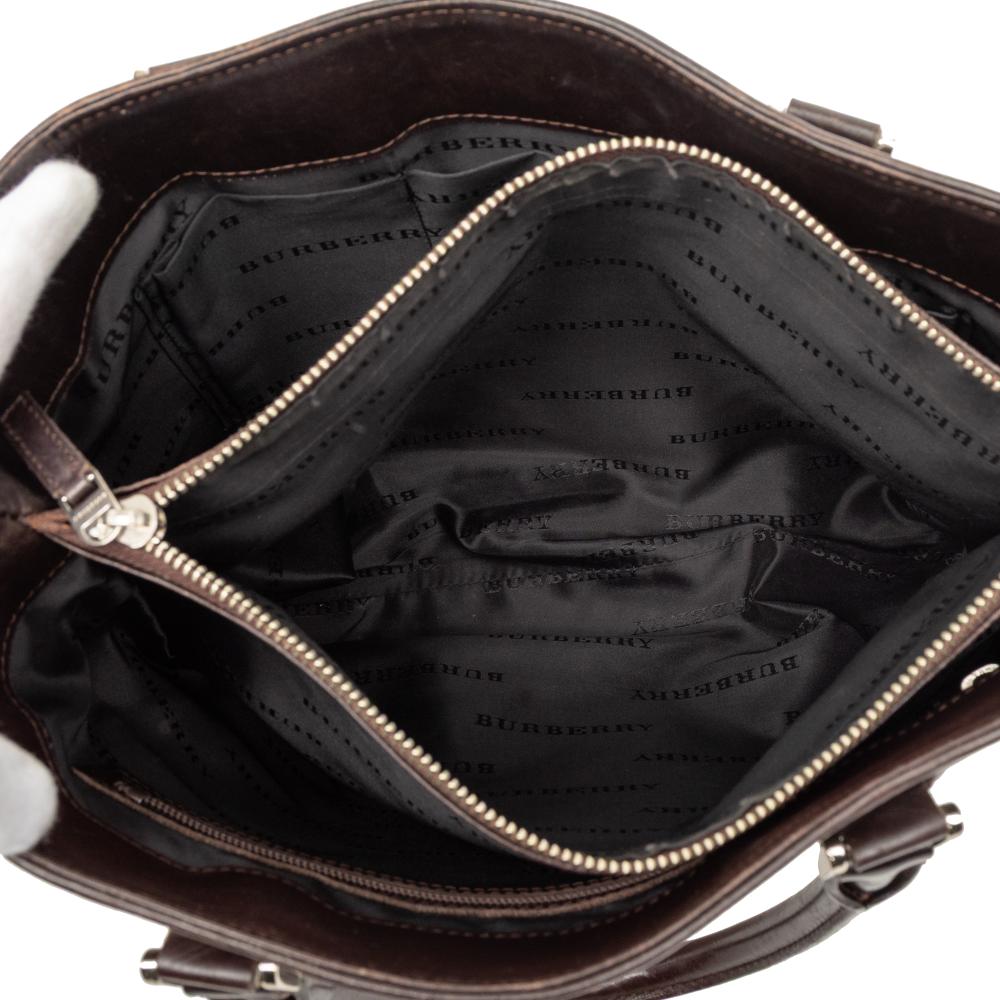 Burberry B Burberry Brown Beige Canvas Fabric House Check Tote United Kingdom