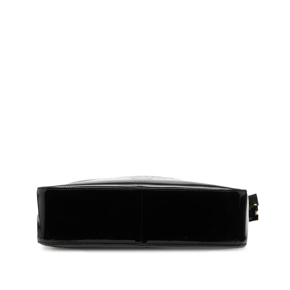 Versace B Versace Black Calf Leather Medusa Shoulder Bag Italy