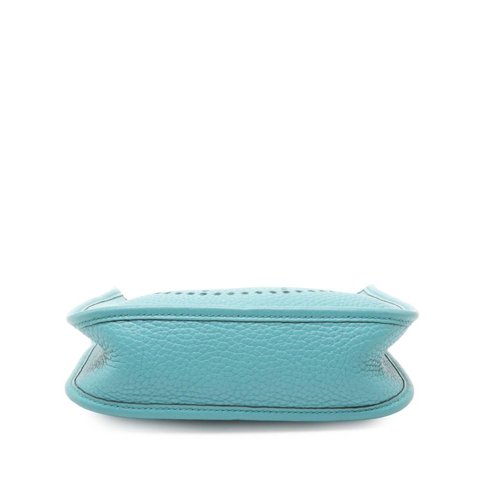 Hermès AB Hermès Blue Turquoise Calf Leather Clemence Evelyne Amazone TPM France