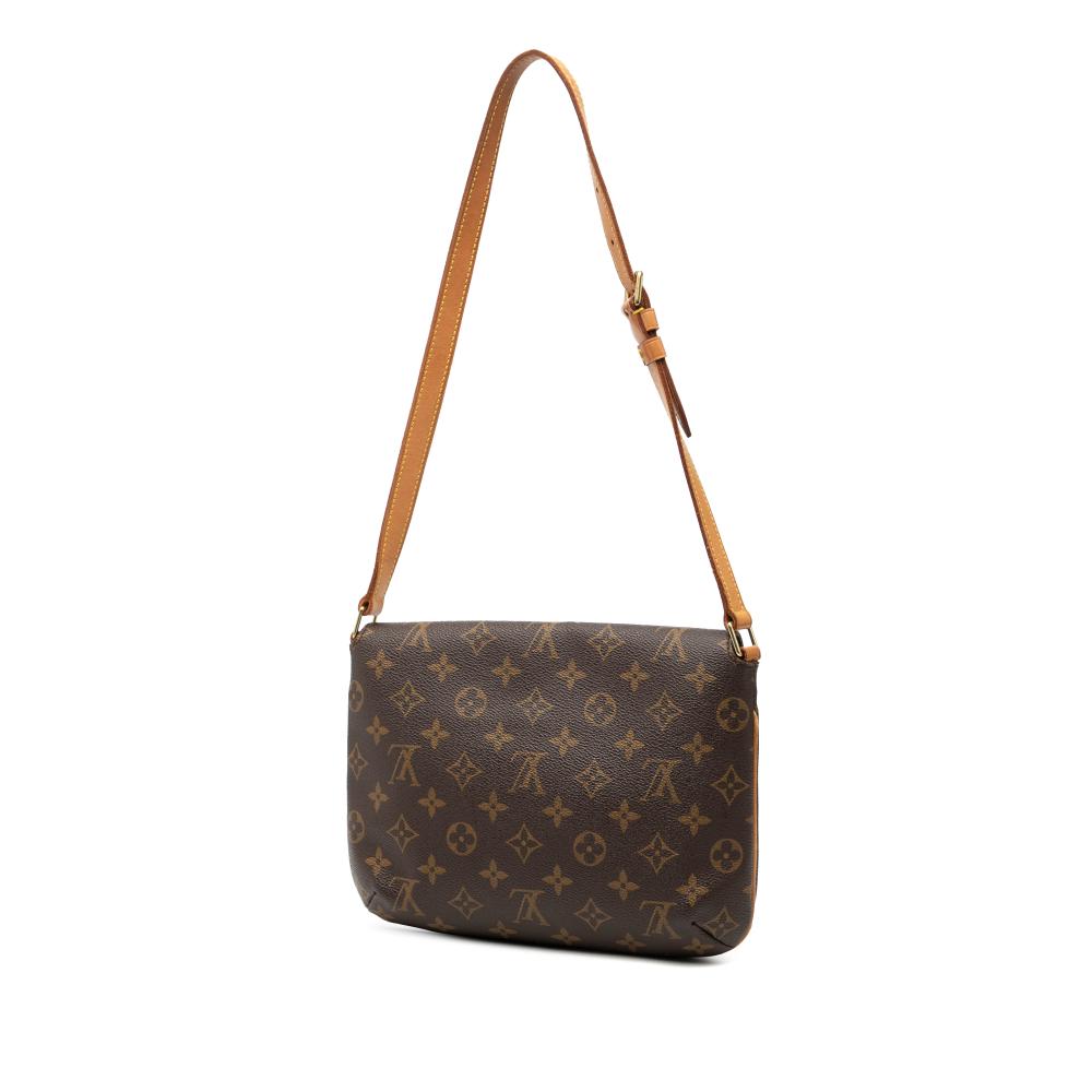 Louis Vuitton B Louis Vuitton Brown Monogram Canvas Fabric Monogram Musette Tango Short Strap France