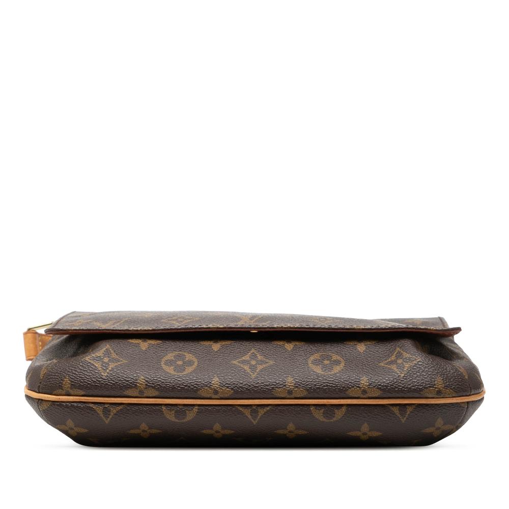 Louis Vuitton B Louis Vuitton Brown Monogram Canvas Fabric Monogram Musette Tango Short Strap France