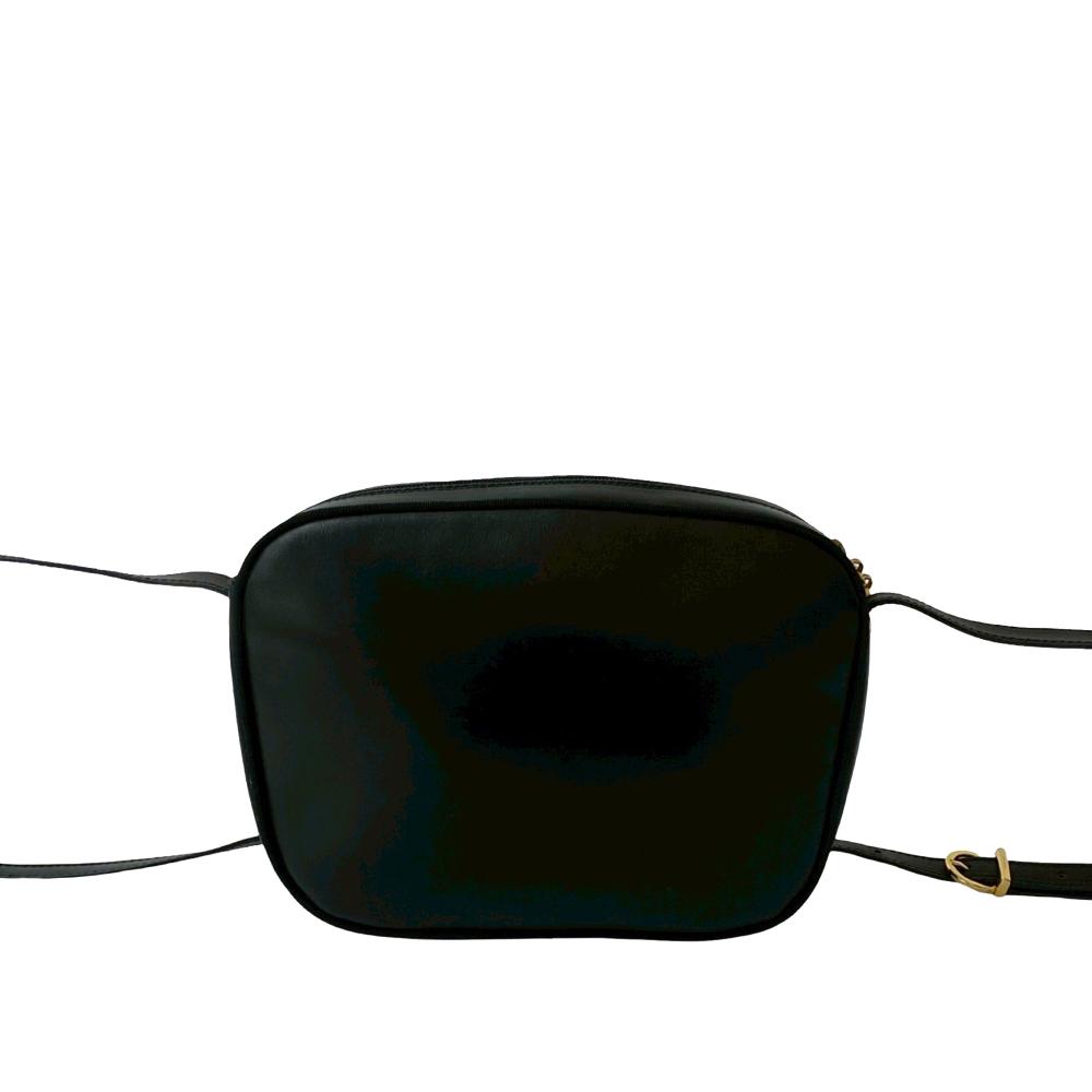 Ferragamo B Ferragamo Black Calf Leather Vara Crossbody Italy