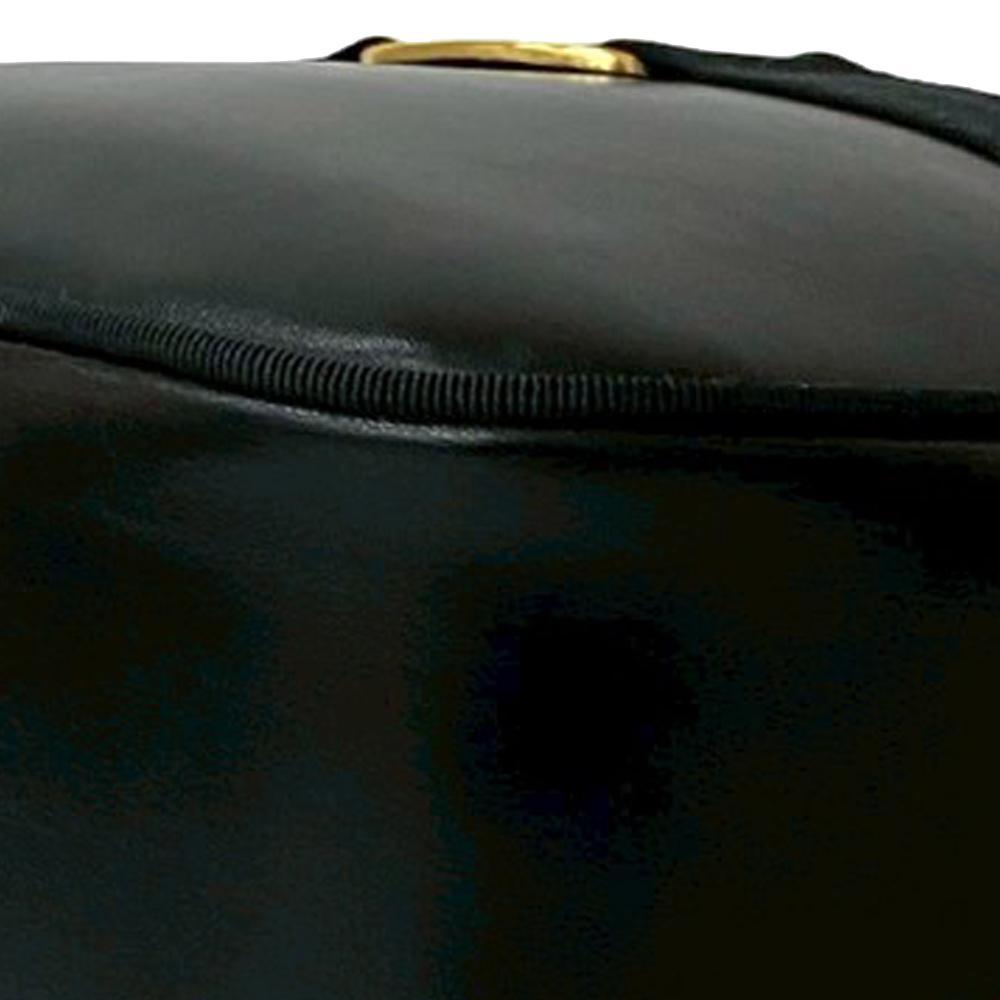 Ferragamo B Ferragamo Black Calf Leather Vara Crossbody Italy