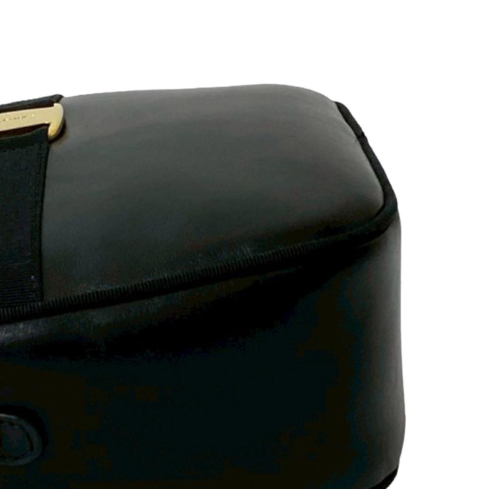 Ferragamo B Ferragamo Black Calf Leather Vara Crossbody Italy