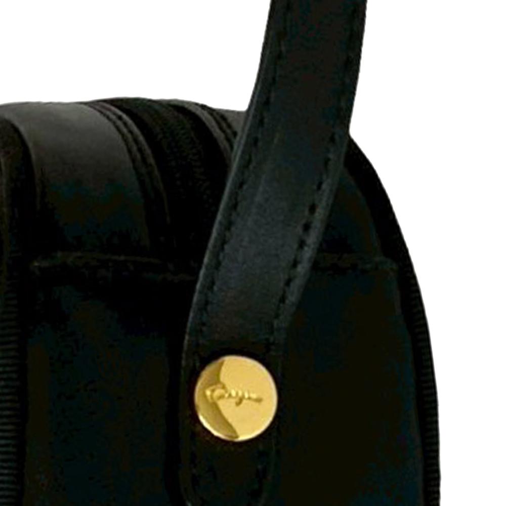 Ferragamo B Ferragamo Black Calf Leather Vara Crossbody Italy