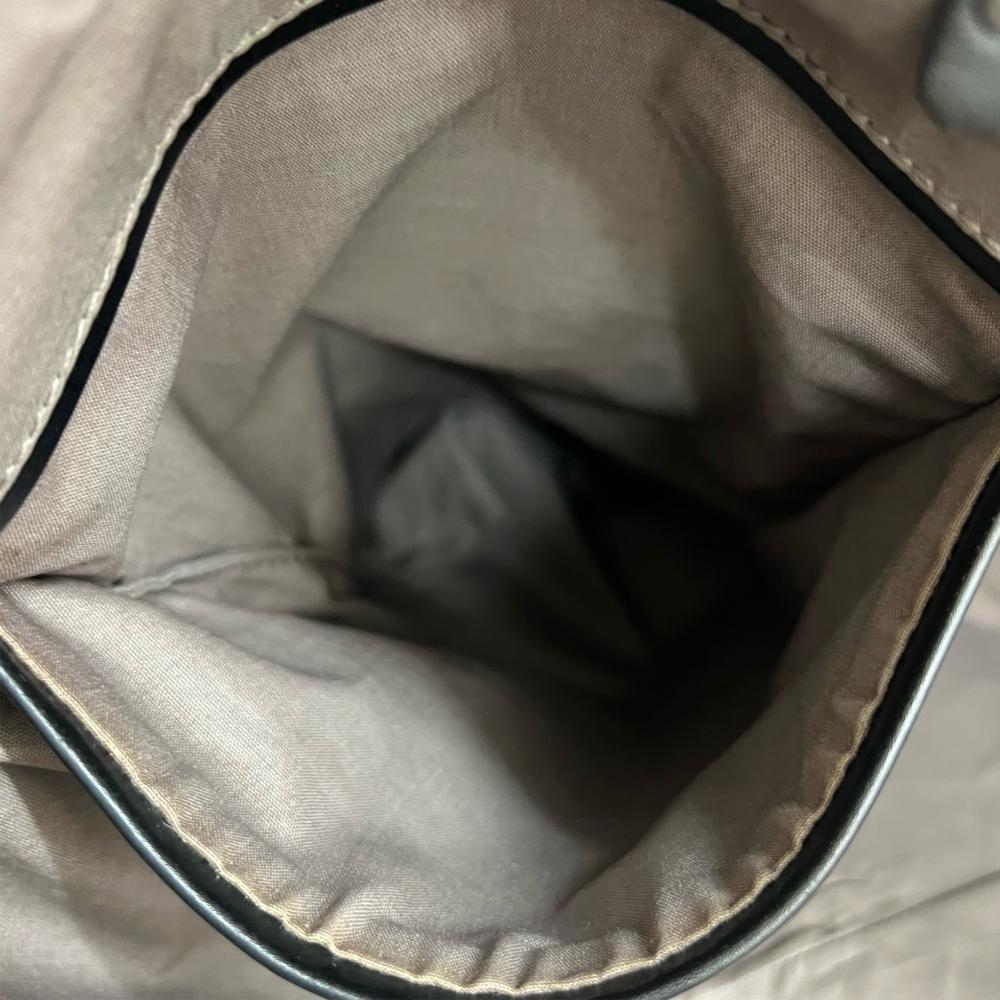 Bottega Veneta AB Bottega Veneta Black Calf Leather Intrecciato Trimmed Duffle Bag Italy