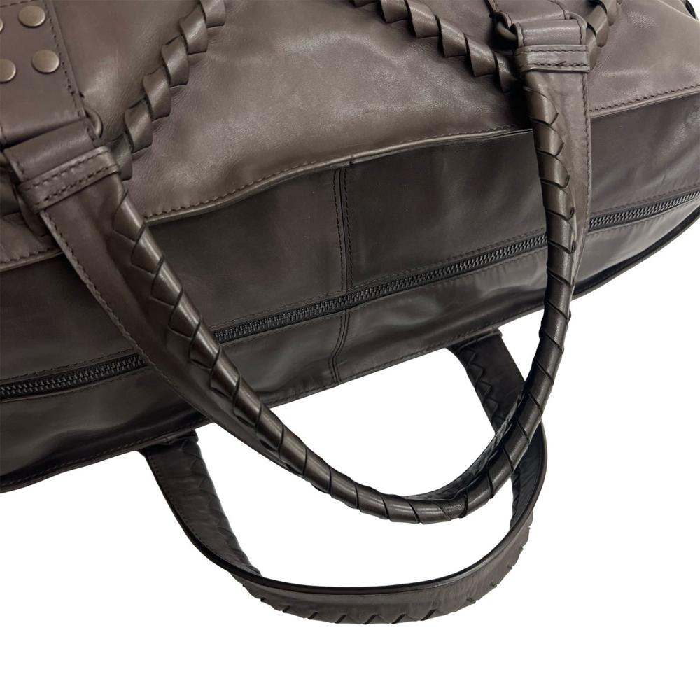 Bottega Veneta AB Bottega Veneta Brown Dark Brown Nappa Leather Leather Nappa Diamond Intrecciato Tote Italy