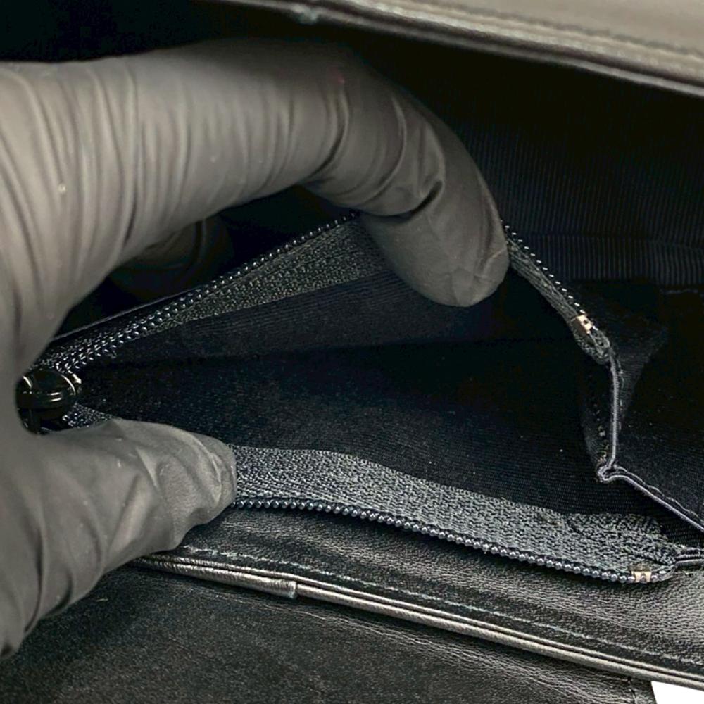 Givenchy AB Givenchy Black Calf Leather 4G Logo Vanity Bag France