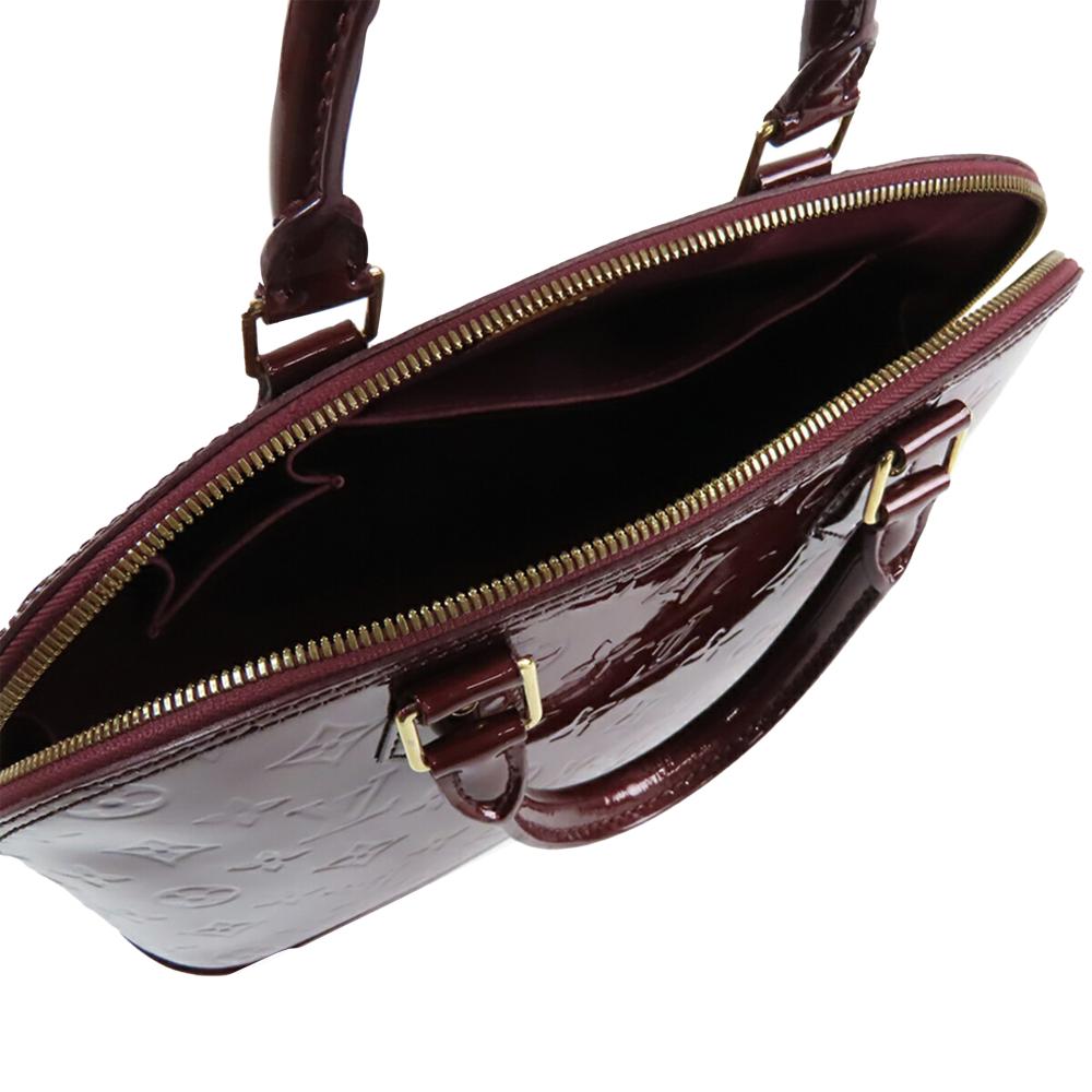 Louis Vuitton AB Louis Vuitton Red Burgundy Vernis Leather Leather Monogram Vernis Alma PM France
