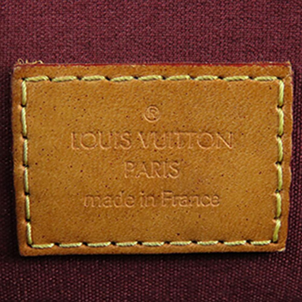 Louis Vuitton AB Louis Vuitton Red Burgundy Vernis Leather Leather Monogram Vernis Alma PM France