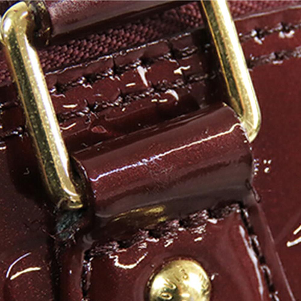 Louis Vuitton AB Louis Vuitton Red Burgundy Vernis Leather Leather Monogram Vernis Alma PM France