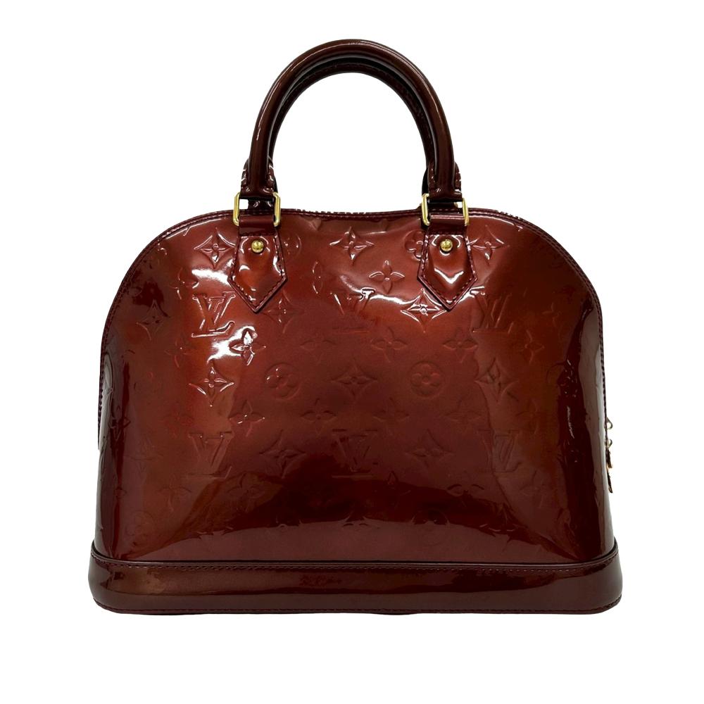 Louis Vuitton AB Louis Vuitton Red Burgundy Vernis Leather Leather Monogram Vernis Alma PM France