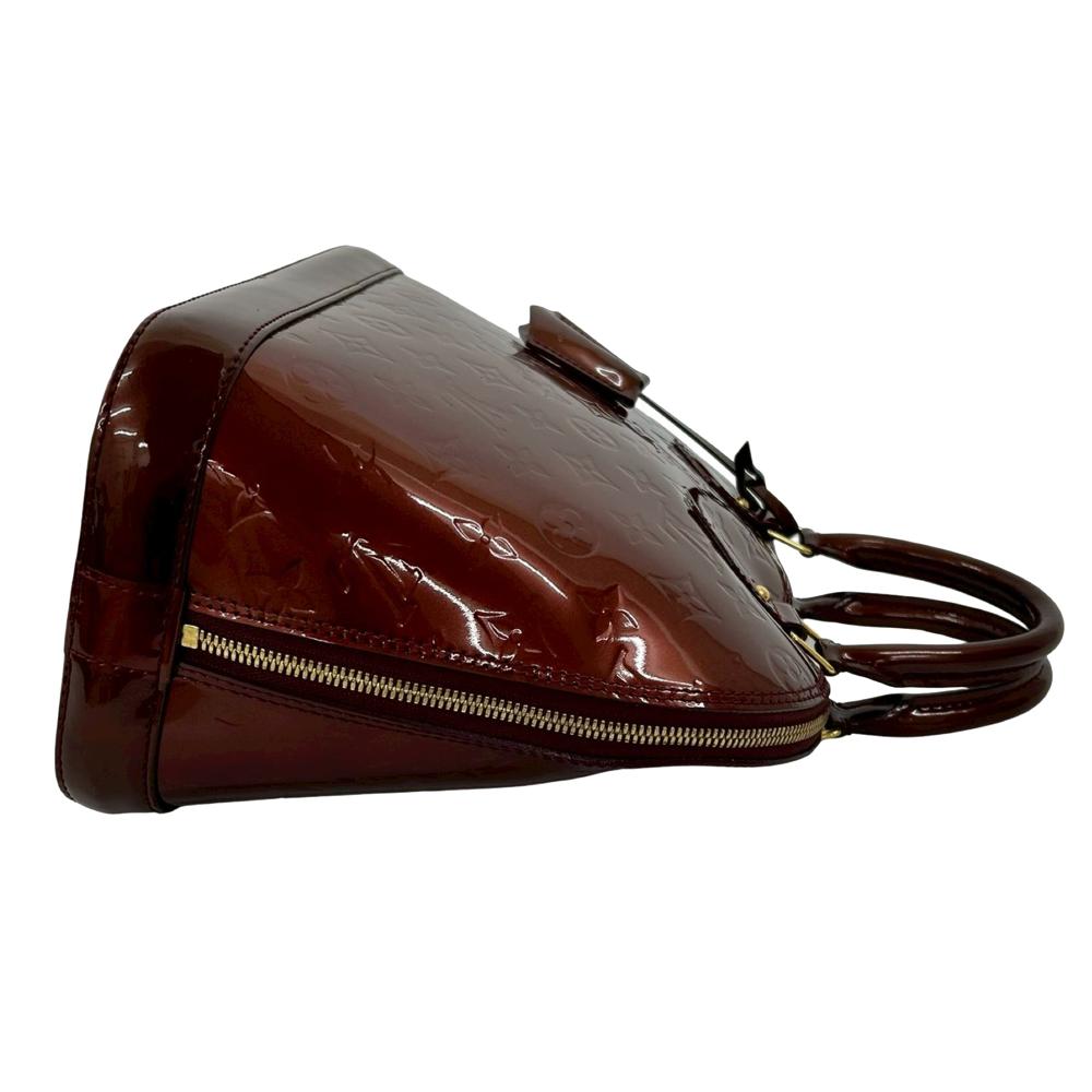Louis Vuitton AB Louis Vuitton Red Burgundy Vernis Leather Leather Monogram Vernis Alma PM France