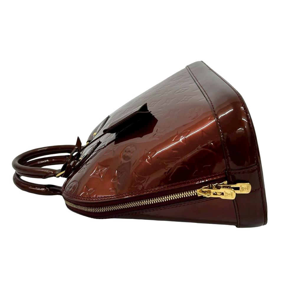 Louis Vuitton AB Louis Vuitton Red Burgundy Vernis Leather Leather Monogram Vernis Alma PM France
