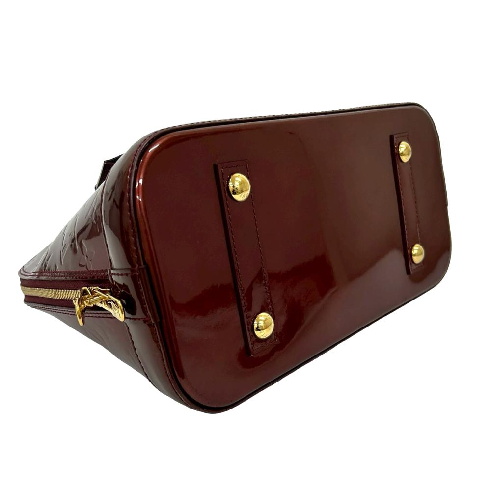 Louis Vuitton AB Louis Vuitton Red Burgundy Vernis Leather Leather Monogram Vernis Alma PM France