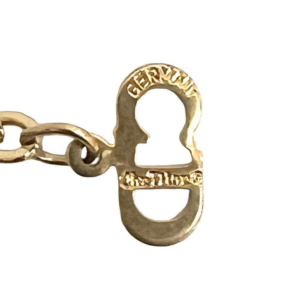 Christian Dior AB Dior Gold Gold Plated Metal CD Logo Pendant Necklace Germany