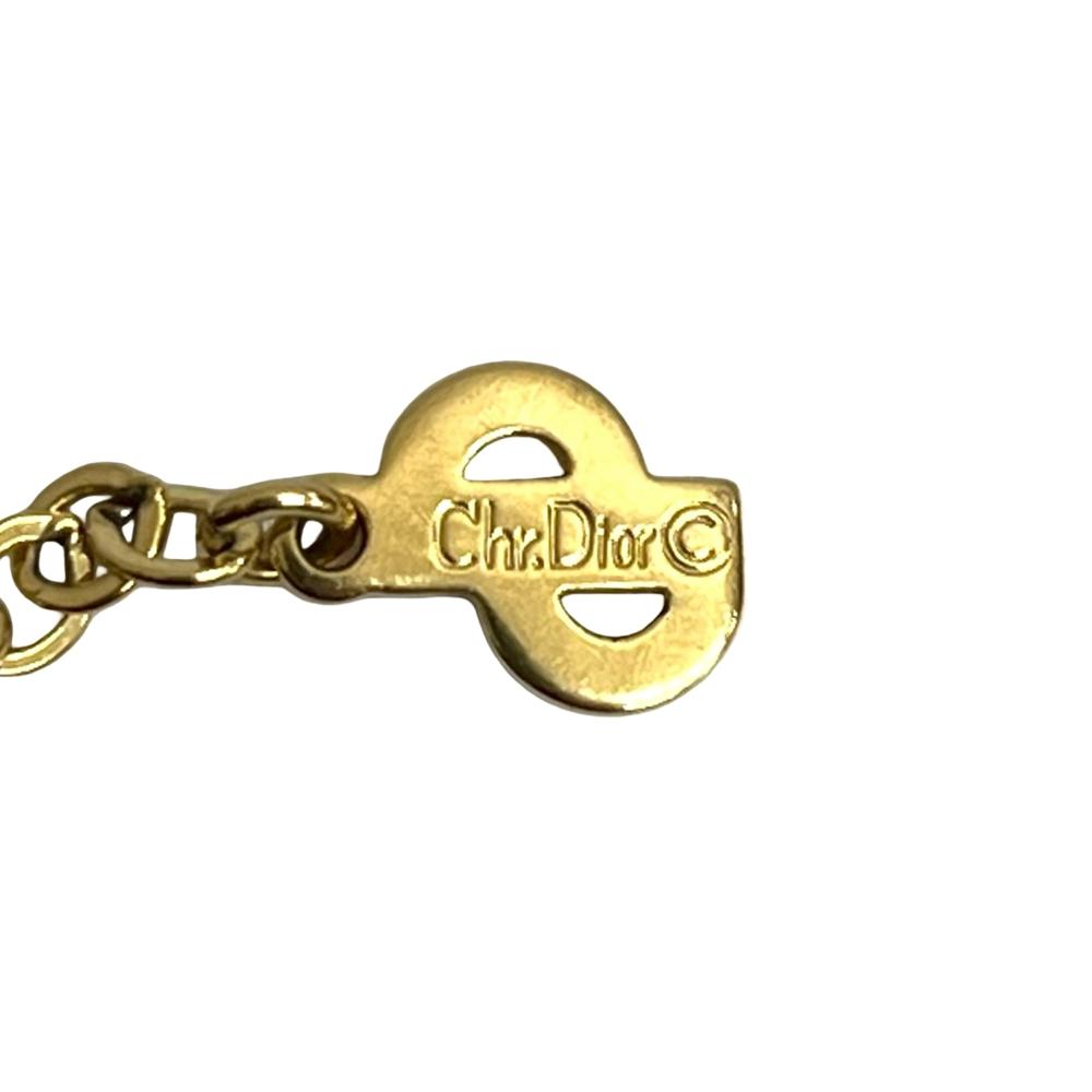 Christian Dior AB Dior Gold Gold Plated Metal CD Logo Pendant Necklace France