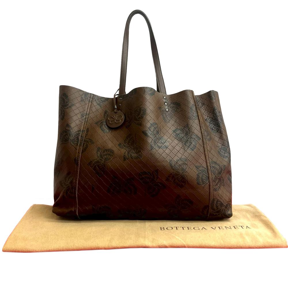 Bottega Veneta AB Bottega Veneta Brown Nappa Leather Leather Nappa Intrecciomirage Butterfly Tote Italy