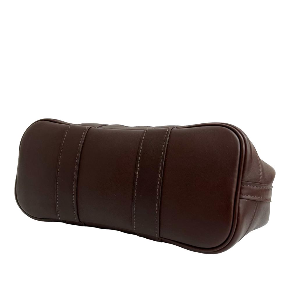 Hermès B Hermès Brown Dark Brown Calf Leather Swift and Silk Bolduc Twilly Garden Party 23 France