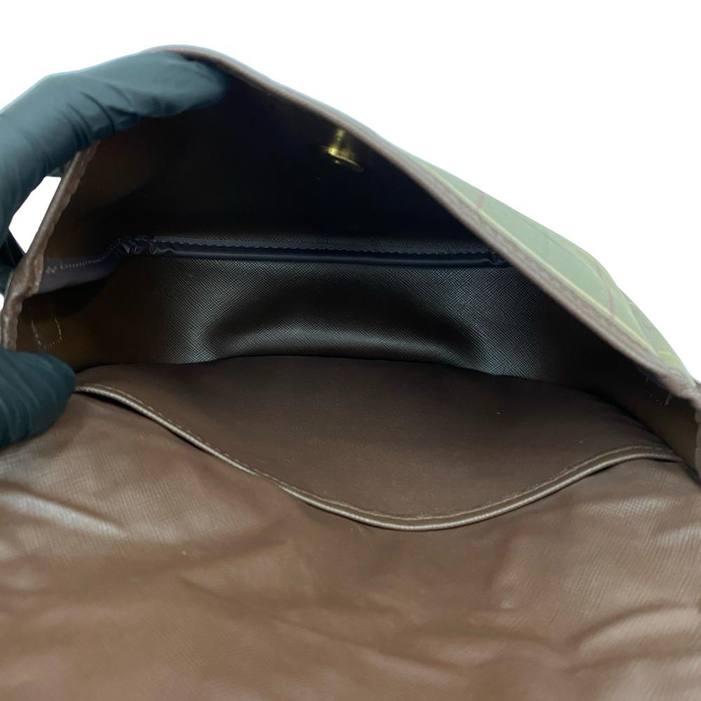 Burberry B Burberry Brown Light Brown Canvas Fabric Vintage Check Flap Crossbody United Kingdom