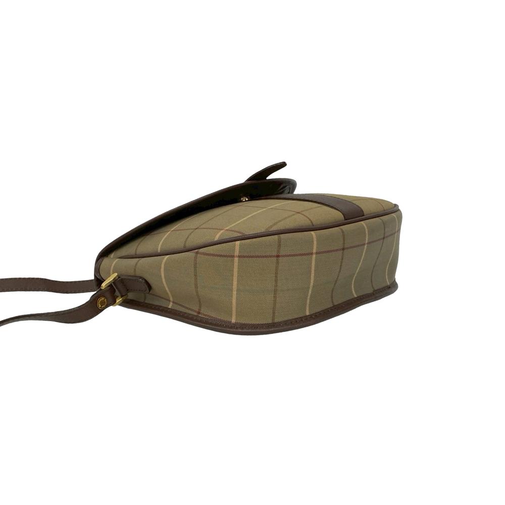 Burberry B Burberry Brown Light Brown Canvas Fabric Vintage Check Flap Crossbody United Kingdom