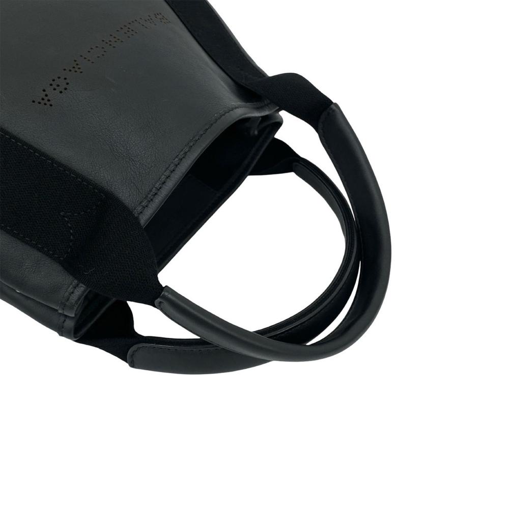 Balenciaga AB Balenciaga Black Calf Leather skin Perforated Navy Cabas Tote XS Italy