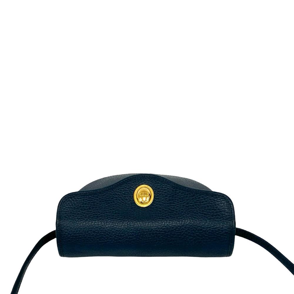 Christian Dior B Dior Blue Navy Calf Leather Crossbody France