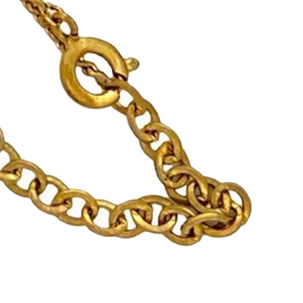 Christian Dior B Dior Gold Gold Plated Metal CD Logo Pendant Necklace France