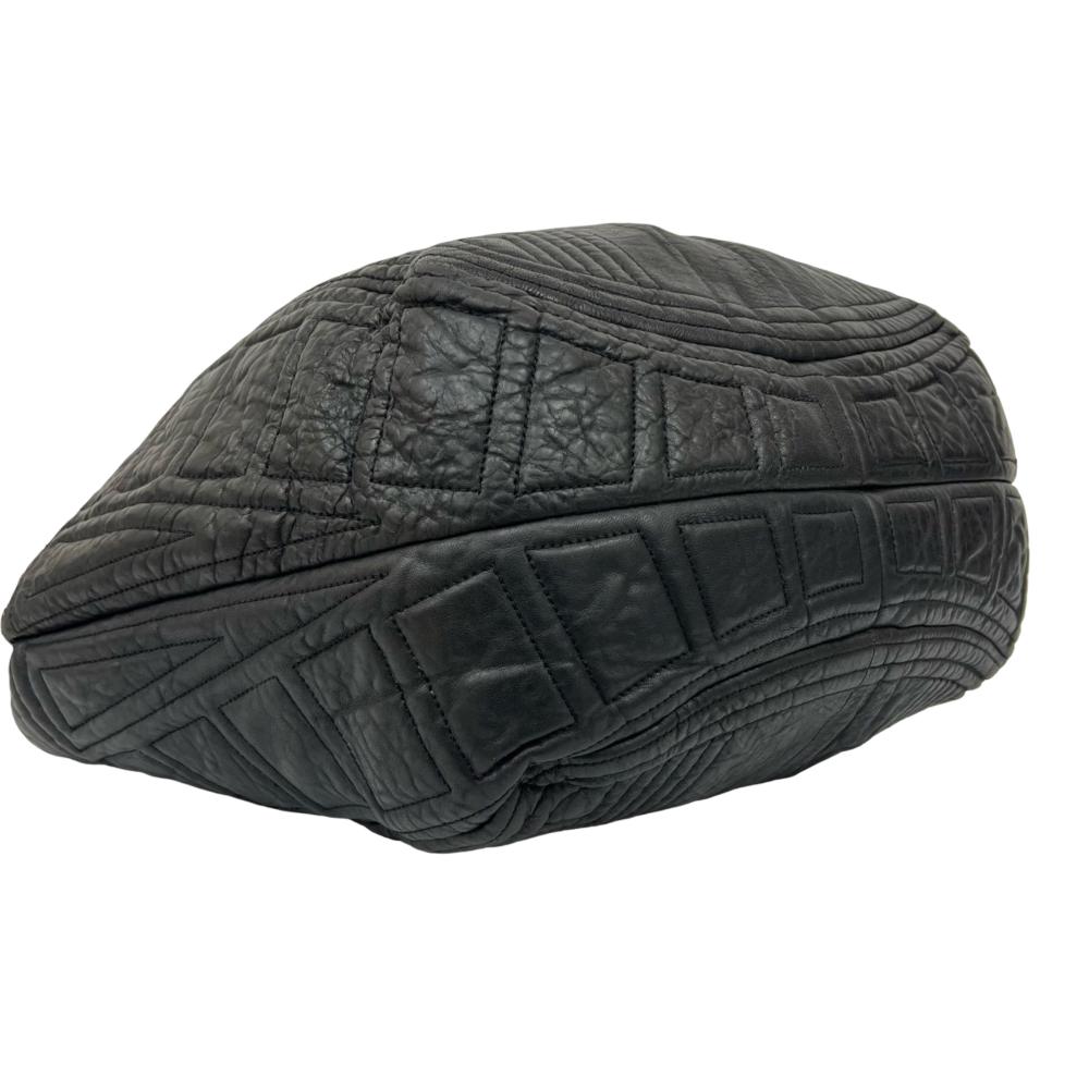 Givenchy AB Givenchy Black Lambskin Leather Leather Crinkled Lambskin Padded Stitch Sacca Hobo France