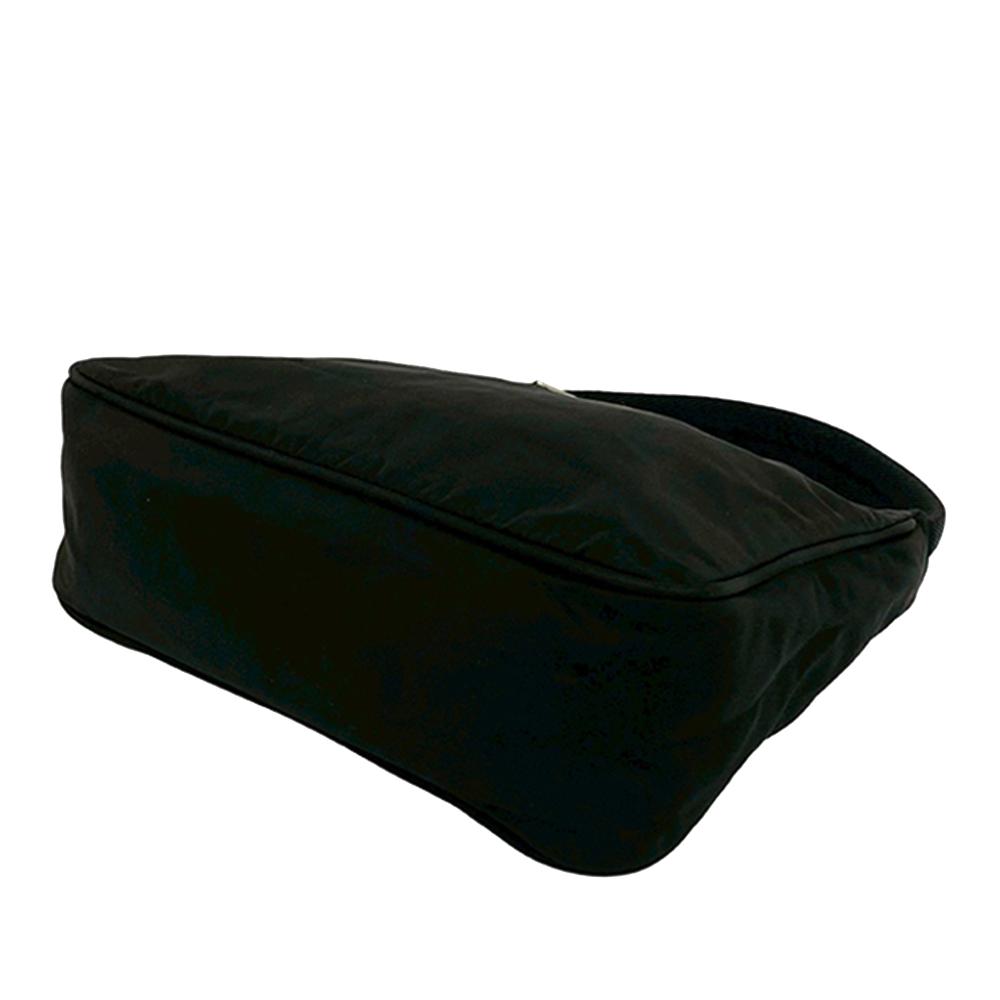 Prada AB Prada Black Nylon Fabric Mini Tessuto Sport Shoulder Bag Italy