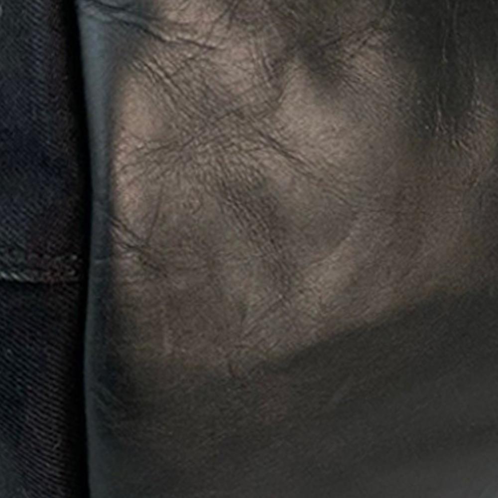 Balenciaga B Balenciaga Black Canvas Fabric Navy Cabas Tote S Italy