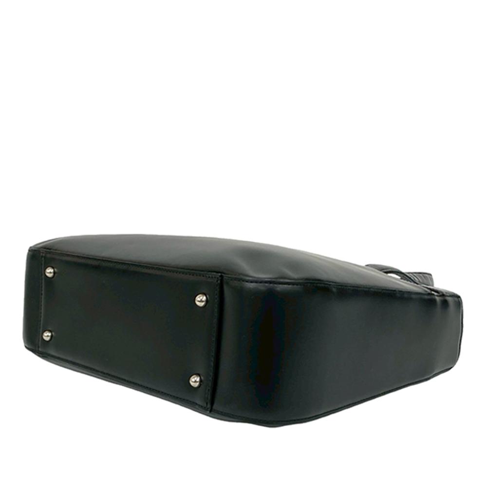 Burberry AB Burberry Black Calf Leather House Check Trimmed Handbag United Kingdom